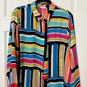 Spense Blouse - Multi color geometric shapes  - Size XL